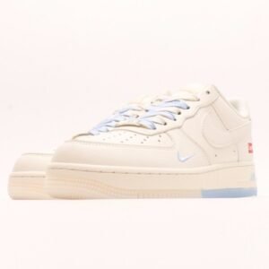 【AT2967】Nike x Supreme Nike Air Force 1'07 Low Supremeコラボ-ホワイトブルーツートン エアフォース1ローウェアラブルカジュアルシューズ