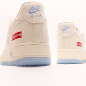 【AT2967】Nike x Supreme Nike Air Force 1'07 Low Supremeコラボ-ホワイトブルーツートン エアフォース1ローウェアラブルカジュアルシューズ