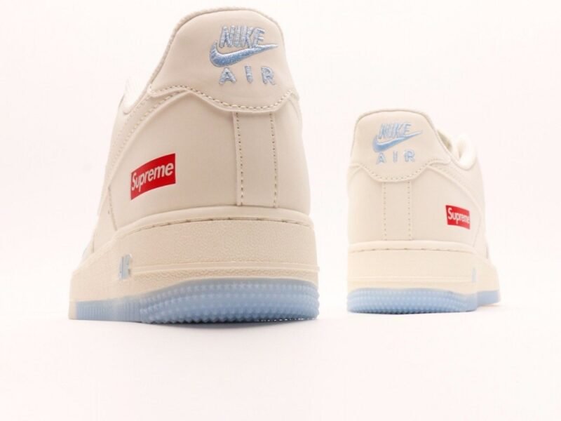 【AT2967】Nike x Supreme Nike Air Force 1'07 Low Supremeコラボ-ホワイトブルーツートン エアフォース1ローウェアラブルカジュアルシューズ