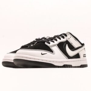【AT2973】Nike x Supreme Nike SB Dunk Low Supremeコラボ- 反転ブラックホワイトチェック アニバーサリーハイエンドカスタム ローカットカジュアルスニーカー