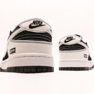 【AT2973】Nike x Supreme Nike SB Dunk Low Supremeコラボ- 反転ブラックホワイトチェック アニバーサリーハイエンドカスタム ローカットカジュアルスニーカー