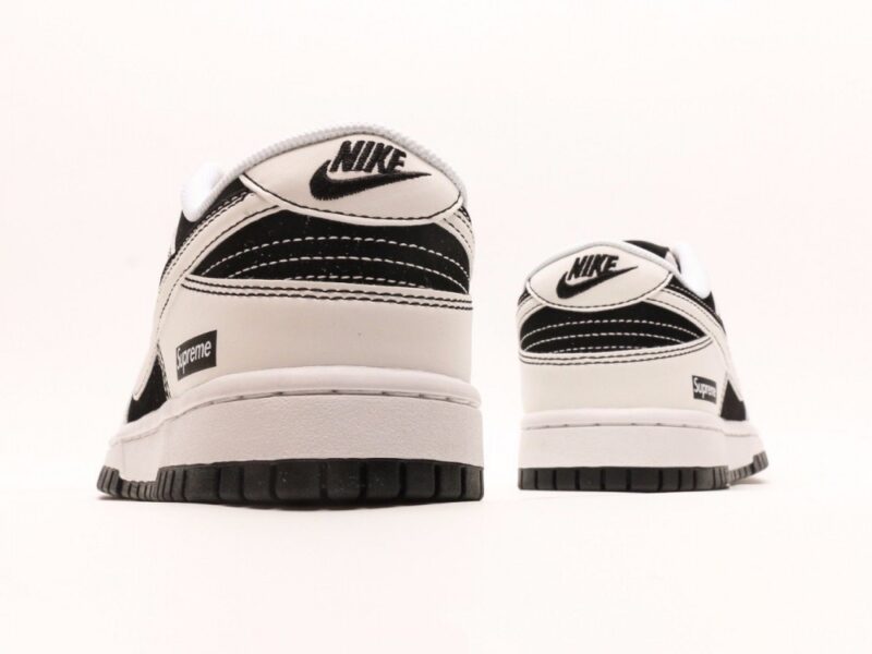 【AT2973】Nike x Supreme Nike SB Dunk Low Supremeコラボ- 反転ブラックホワイトチェック アニバーサリーハイエンドカスタム ローカットカジュアルスニーカー