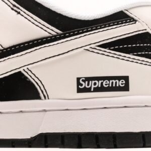 【AT2973】Nike x Supreme Nike SB Dunk Low Supremeコラボ- 反転ブラックホワイトチェック アニバーサリーハイエンドカスタム ローカットカジュアルスニーカー