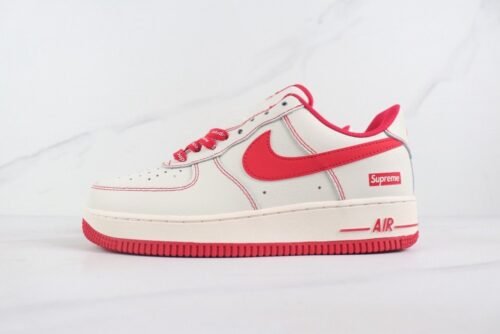 【AT3002】Nike x Supreme Nike Air Force 1 ′07 x Supremeコラボレーション ナイキ エア フォース1 ローカットスニーカー 牛革素材