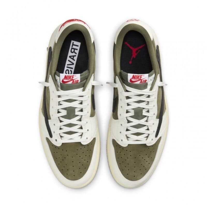 【AT3085】Travis Scott × Nike Air Jordan 1 Low OG SP "Reverse Olive" は、ナイキと人気ラッパーTravis Scottによる最新のコラボモデルです。これまでの大ヒットしたコラボシリーズの独特なデザインを継承し、クラシックさとトレンドを兼ね備えています 品番: DM7866-200