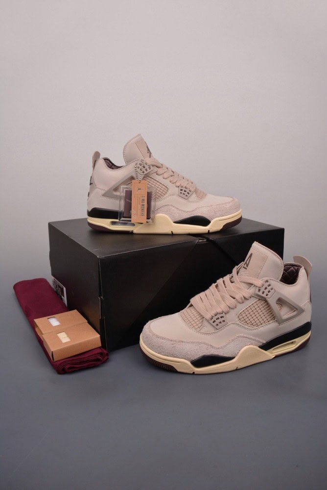 【AT3087】ウィメンズ エアジョーダン 4 x A Ma Maniére フォッシルストーン Air Jordan 4 Retro x A Ma Maniére Fossil Stone 限定版スニーカー発売！品番: FZ4810-200