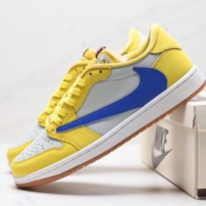 【AT3089】Travis Scott × Nike WMNS Air Jordan 1 Retro Low OG "Canary" トラヴィス・スコット × ナイキ ウィメンズ エアジョーダン1 レトロ ロー OG "カナリー" 品番: DZ4137-700