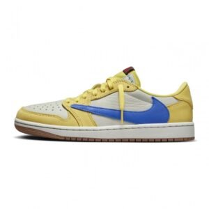 【AT3089】Travis Scott × Nike WMNS Air Jordan 1 Retro Low OG "Canary" トラヴィス・スコット × ナイキ ウィメンズ エアジョーダン1 レトロ ロー OG "カナリー" 品番: DZ4137-700