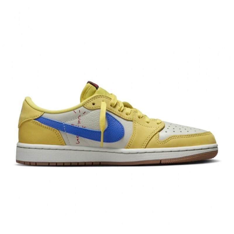 【AT3089】Travis Scott × Nike WMNS Air Jordan 1 Retro Low OG "Canary" トラヴィス・スコット × ナイキ ウィメンズ エアジョーダン1 レトロ ロー OG "カナリー" 品番: DZ4137-700