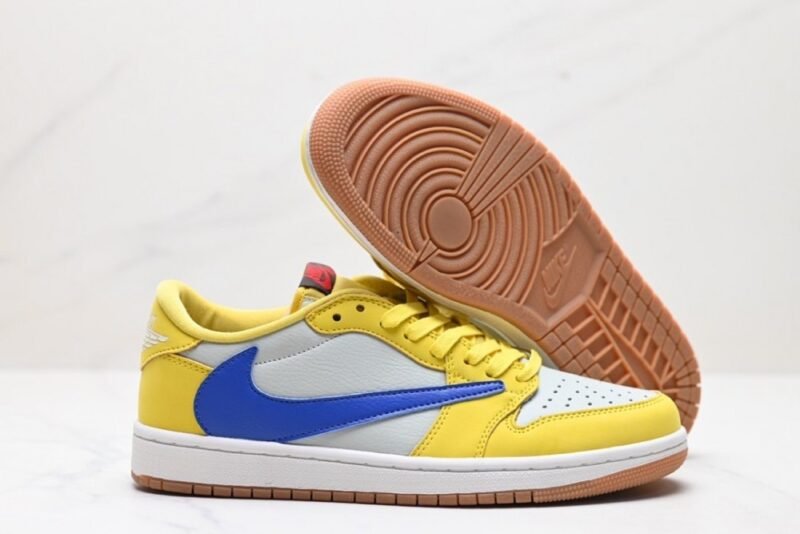 【AT3089】Travis Scott × Nike WMNS Air Jordan 1 Retro Low OG "Canary" トラヴィス・スコット × ナイキ ウィメンズ エアジョーダン1 レトロ ロー OG "カナリー" 品番: DZ4137-700