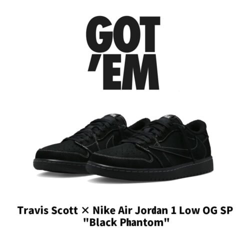 【AT3093】Travis Scott × Nike Air Jordan 1 Low OG SP "Black Phantom"トラヴィス・スコット × ナイキ エアジョーダン1 ロー OG SP "ブラック ファントム"です DM7866-001