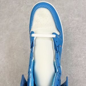 【AT3098】NIKE（ナイキ）× OFF-WHITE AIR JORDAN 1 POWDER BLUE UNC AQ0818-148 オフホワイト エアジョーダン1 パウダーブルー ハイカットスニーカー ホワイト/ブルー ブルー AQ0818-148