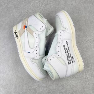 【AT3099】Off-White × Nike Air Jordan 1 Retro High "White" オフホワイト × ナイキ エアジョーダン 1 レトロ ハイ「ホワイト」AQ0818-100