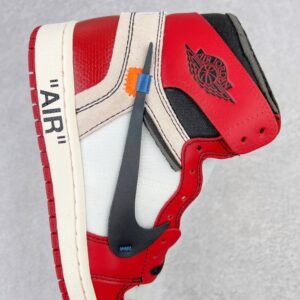 【AT3100】Off-White NIKE Air Jordan 1 Retro High The Ten Chicagoコラボオフホワイトシカゴジョーダン1スニーカーAA3834-101ナイキオフホワイト