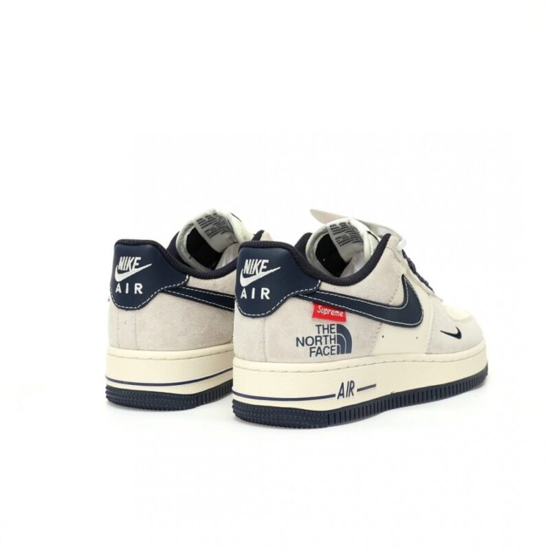【AT3102】「高級コラボ限定版」 The North Face x Supreme x Nike Air Force 1 07 Low "Supreme"、三方コラボレーションのオリジナルカラーをカスタマイズしました ネイビーブルー（紺色 / こんいろ） Navy Blue