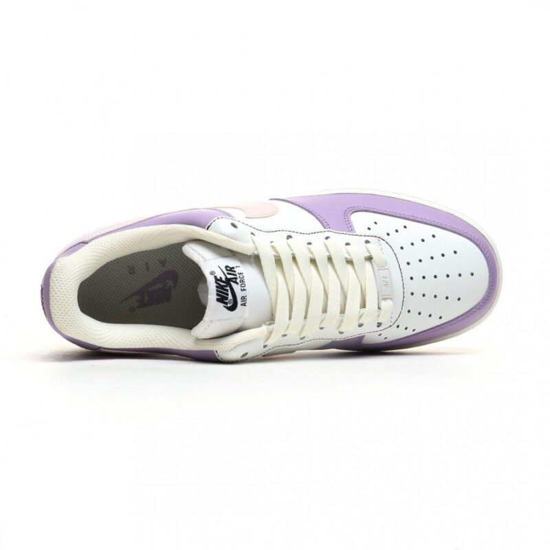 【AT3145】Nike Air Force 1 Low ’07 ライトパープルの爆発的な配色、エアフォース1ローカットカジュアルスニーカー