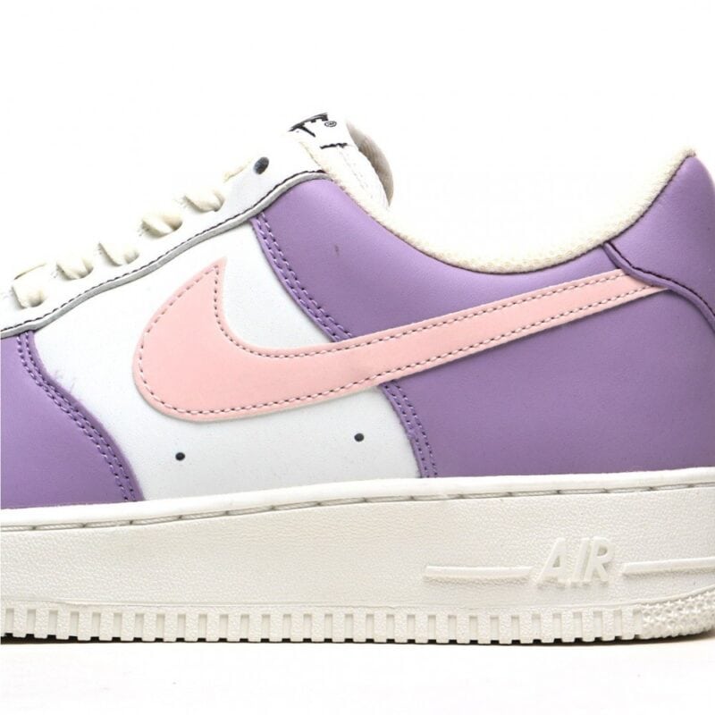 【AT3145】Nike Air Force 1 Low ’07 ライトパープルの爆発的な配色、エアフォース1ローカットカジュアルスニーカー