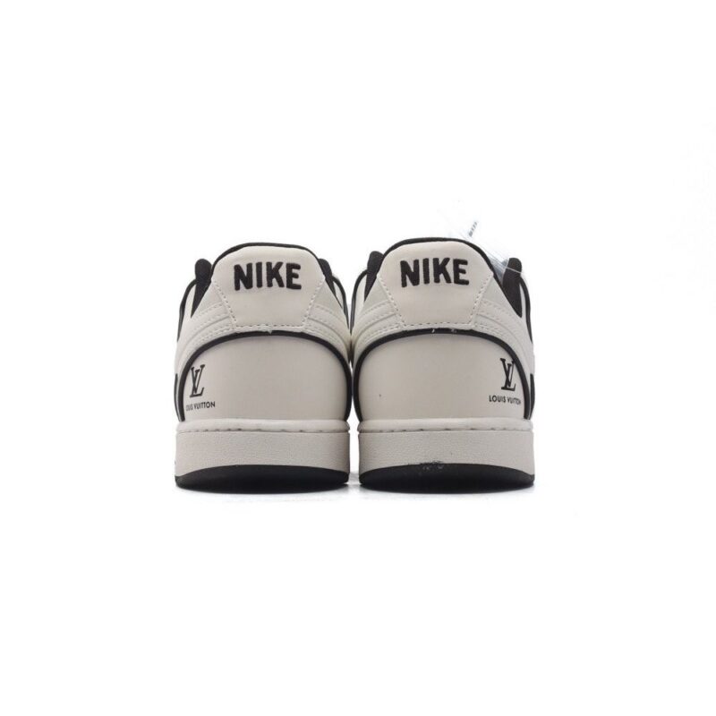 【AT3183】LV x Nike Nike Court Vision Loは、80年代のレトロバスケットボールシューズを継承し、カレッジ風のディテールを加えたロープロファイルのスポーツシューズです。