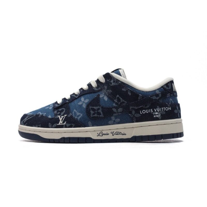 【AT3185】LV x Nike Nike Dunk Low Retro ナイキ ダンク ロー レトロ スポーツシューズ クラシック ヴィンテージ パーカー 靴 ルイヴィトン ネーム。