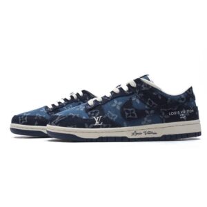 【AT3185】LV x Nike Nike Dunk Low Retro ナイキ ダンク ロー レトロ スポーツシューズ クラシック ヴィンテージ パーカー 靴 ルイヴィトン ネーム。