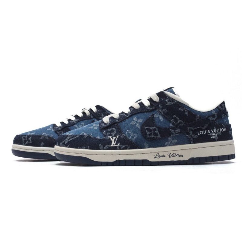 【AT3185】LV x Nike Nike Dunk Low Retro ナイキ ダンク ロー レトロ スポーツシューズ クラシック ヴィンテージ パーカー 靴 ルイヴィトン ネーム。