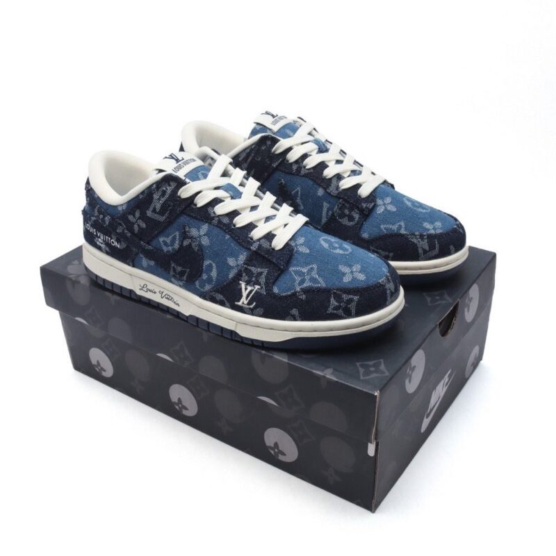 【AT3185】LV x Nike Nike Dunk Low Retro ナイキ ダンク ロー レトロ スポーツシューズ クラシック ヴィンテージ パーカー 靴 ルイヴィトン ネーム。