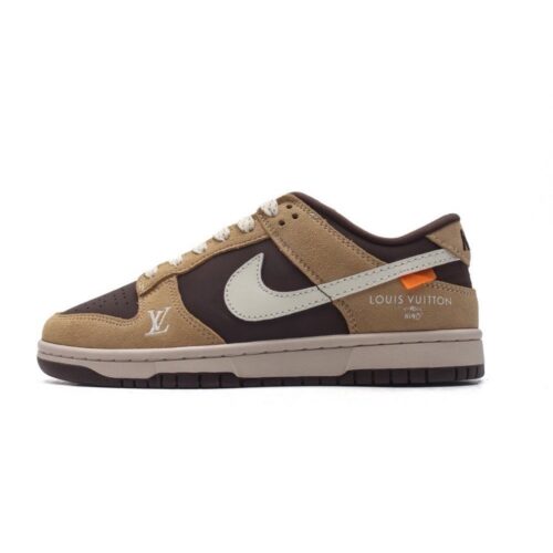 【AT3186】LV x Nike Nike Dunk Low Retro スポーツシューズ クラシックなレトロボードシューズ ルイ・ヴィトン コラボ.