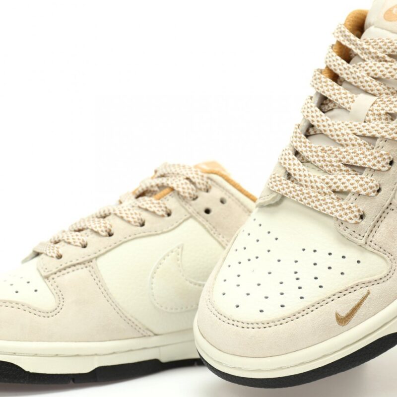 【AT3196】Dior x Nike SB Dunk Low"Dior" クリエイティブカスタムコラボ、フランスのハイエンドファッションブランド・ディオール ダンクシリーズのローカットカジュアルスケートボードシューズ "コラボ白色カーキDIOR刺繍"