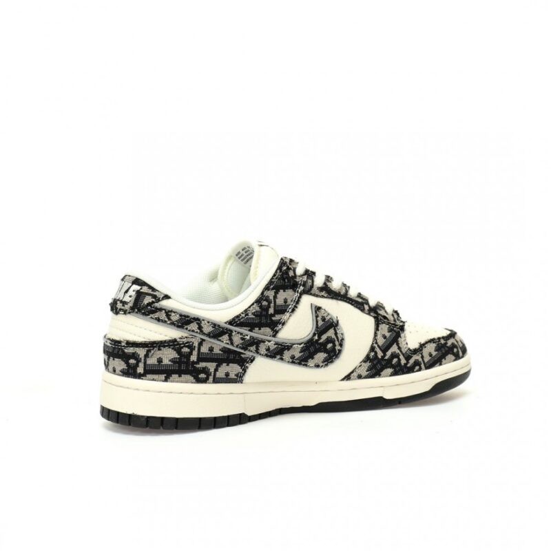 【AT3199】Dior x Nike SB Dunk Low ナイキSBダンクロー "ディオール" クリエイティブカスタムコラボ、フランスの高級ファッションブランド・ディオールのバスケットボールシリーズローカットカジュアルスポーツスケートボードスニーカー"コラボスモーキーグレーアシュブルーホワイトディオール刺繍"