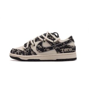 【AT3206】Nike Dunk Low Retro レトロなスポーツシューズ デコンストラクトされたストラップ ダブルストラップ DIORディオールとのコラボレーション