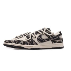 【AT3206】Nike Dunk Low Retro レトロなスポーツシューズ デコンストラクトされたストラップ ダブルストラップ DIORディオールとのコラボレーション