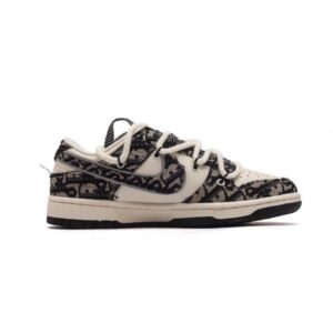 【AT3206】Nike Dunk Low Retro レトロなスポーツシューズ デコンストラクトされたストラップ ダブルストラップ DIORディオールとのコラボレーション