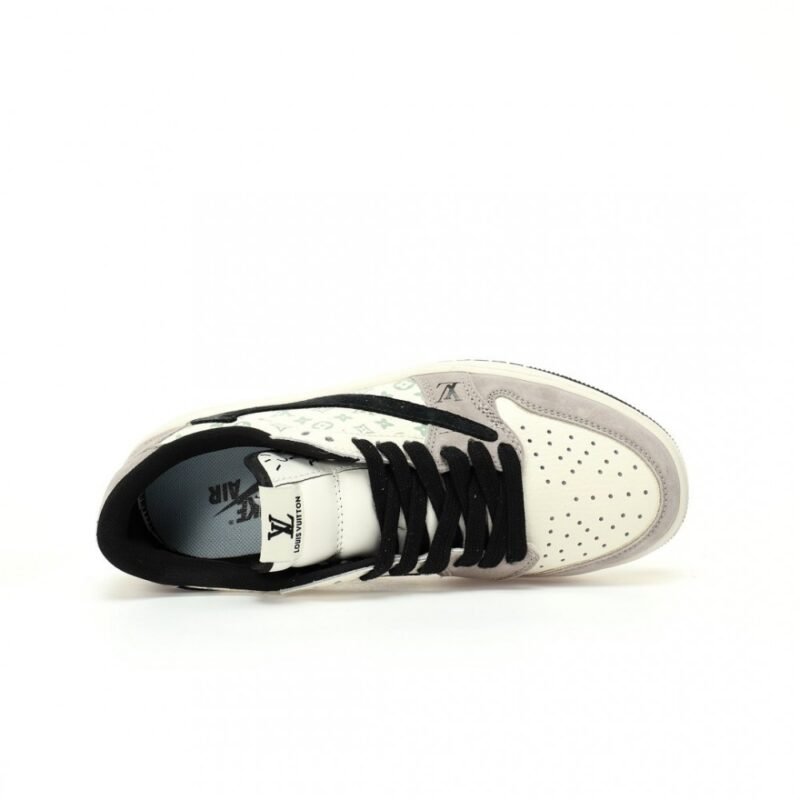 【AT3211】Louis Vuitton x Travis Scott x Nike Air Jordan 1 Low OG SP"LV Monogram"AJ1ジョーダン1ローオージーエスピー"LVモノグラム"は、クラシックな低カット文化で使いやすく休暇やバスケットボールのための靴です。