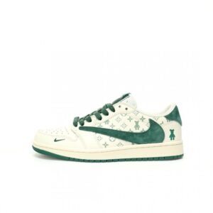 【AT3213】Louis Vuitton x Travis Scott x Nike Air Jordan 1 Low OG SP"Gloomy Bear/LV"AJ1ジョーダンワンローオージーエスピー"LOUIS VUITTON"コラボ絶えず進化を続けるエアジョーダン1。AJ1は、2022年初夏、新しいAJ1 LOWが、新たな進化を果たす。Louis Vuitton x Travis Scott x Nike Air Jordan 1 Low OG SP "Gloomy Bear/LV" AJ1伝