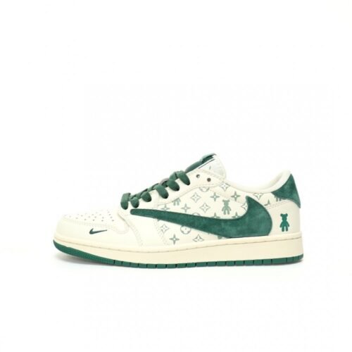 【AT3213】Louis Vuitton x Travis Scott x Nike Air Jordan 1 Low OG SP"Gloomy Bear/LV"AJ1ジョーダンワンローオージーエスピー"LOUIS VUITTON"コラボ絶えず進化を続けるエアジョーダン1。AJ1は、2022年初夏、新しいAJ1 LOWが、新たな進化を果たす。Louis Vuitton x Travis Scott x Nike Air Jordan 1 Low OG SP "Gloomy Bear/LV" AJ1伝