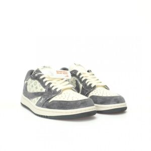 【AT3217】Louis Vuitton x Travis Scott x Nike Air Jordan 1 Low OG SP トップラッパーであるTravis Scottが、フランスの高級ブランドLouis VuittonとNike Air Jordan 1 Low OG SPのコラボレーションモデルを特別に制作しました。