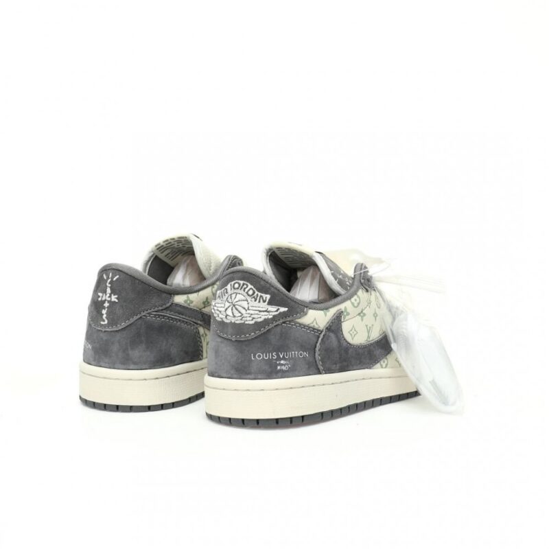 【AT3217】Louis Vuitton x Travis Scott x Nike Air Jordan 1 Low OG SP トップラッパーであるTravis Scottが、フランスの高級ブランドLouis VuittonとNike Air Jordan 1 Low OG SPのコラボレーションモデルを特別に制作しました。