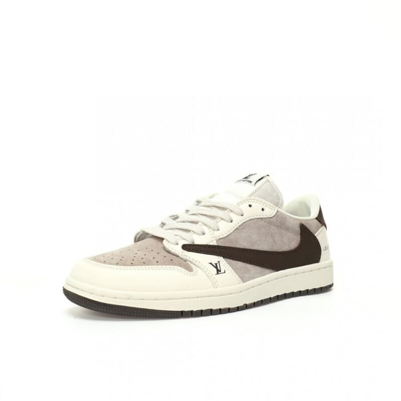 【AT3219】Louis Vuitton x Travis Scott x Nike Air Jordan 1 Low OG SPで制作された、人気のヒップホップアーティスト、トラヴィス・スコットのコラボレーション。