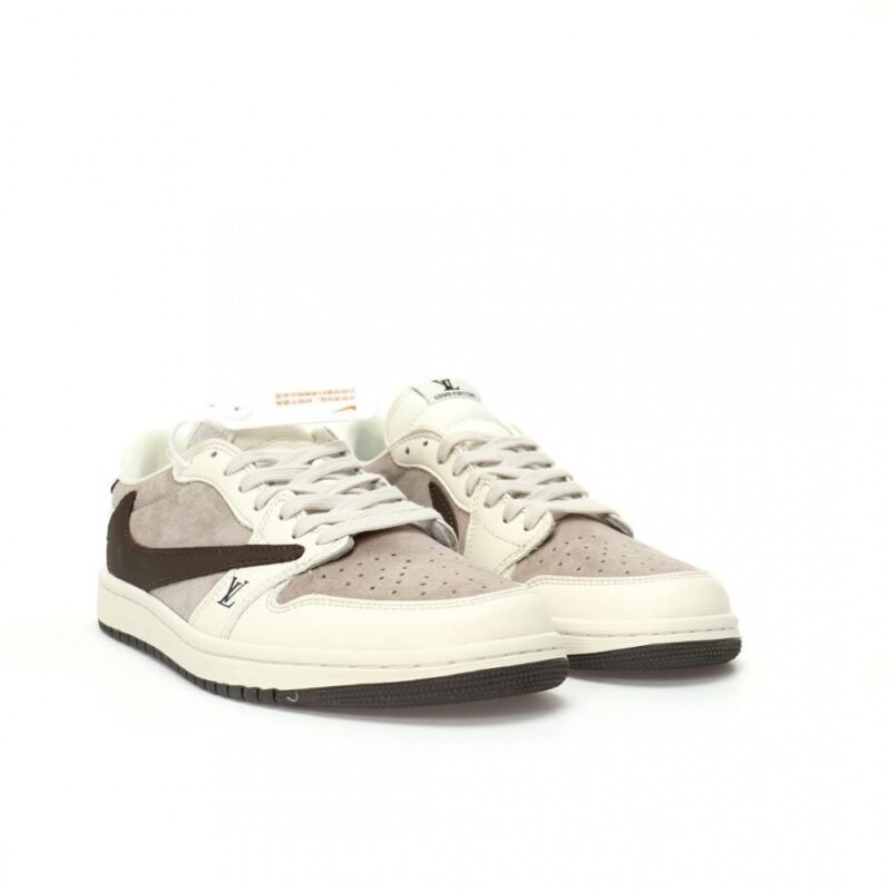 【AT3219】Louis Vuitton x Travis Scott x Nike Air Jordan 1 Low OG SPで制作された、人気のヒップホップアーティスト、トラヴィス・スコットのコラボレーション。