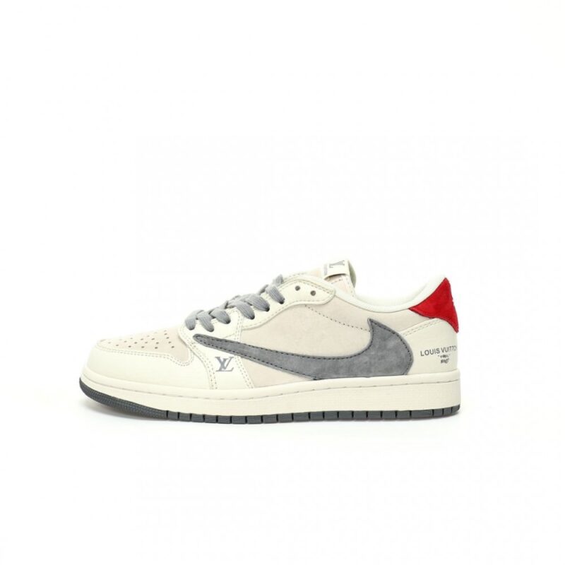 【AT3220】Louis Vuitton x Travis Scott x Nike Air Jordan 1 Low OG SP トップヒップホップアーティスト、トラビス・スコットがフランスのトップラグジュアリーブランド、ルイ・ヴィトンとコラボレーションした