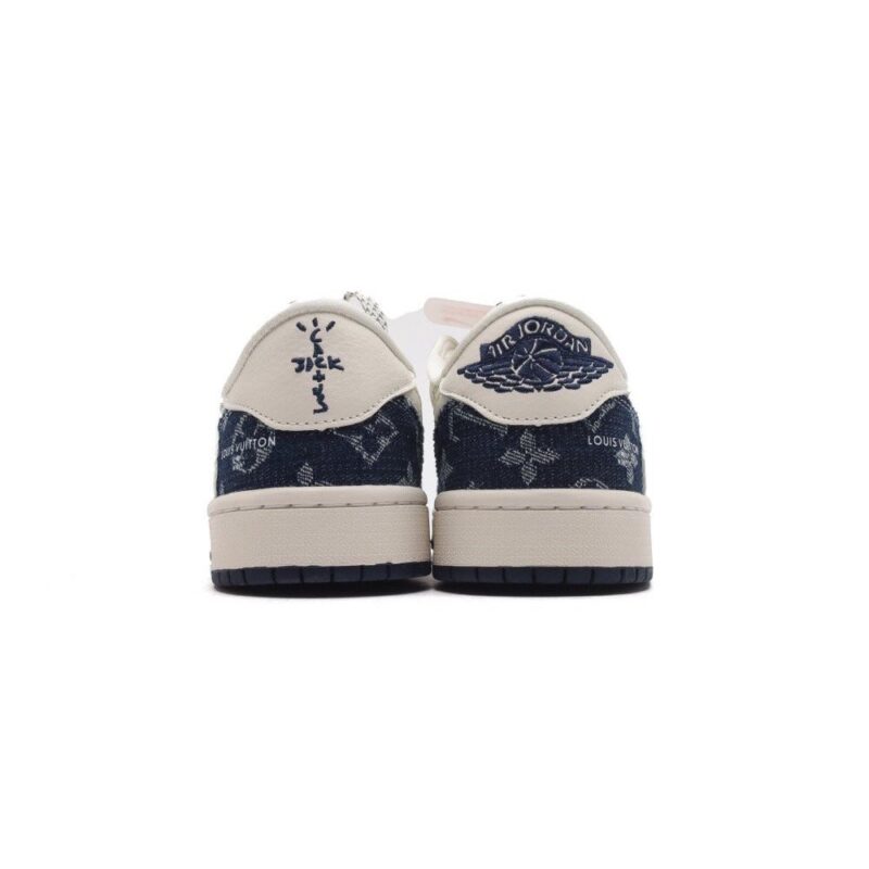 【AT3222】LV x NikeのNike Air Jordan 1 Low OG SP "Military Blue"は、AJ1シルエットのローカットバスケットボールシューズであり、ルイ・ヴィトンとのコラボレーションです。
