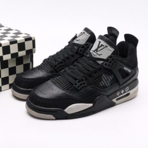 【AT3227】Louis Vuitton x Air Jordan 4 Retro ルイ・ヴィトン x エア・ジョーダン 4 レトロ バスケットボールシューズコレクション。革素材を使用して作られた組み立て靴。