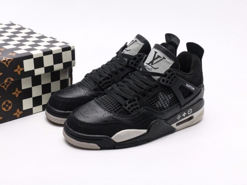【AT3227】Louis Vuitton x Air Jordan 4 Retro ルイ・ヴィトン x エア・ジョーダン 4 レトロ バスケットボールシューズコレクション。革素材を使用して作られた組み立て靴。