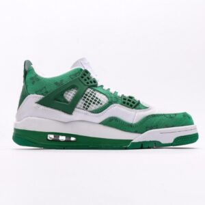 【AT3231】Louis Vuitton x Air Jordan 4 Retro ルイ・ヴィトン × エア ジョーダン 4 レトロバスケットボールシューズシリーズ。 シューズ全体は革で作られ、アッパーには白いLVプリントが主体となっています。