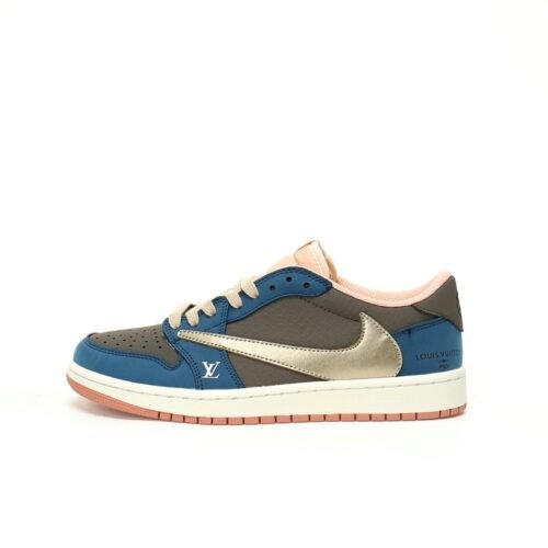 【AT3239】Louis Vuitton x Travis Scott x Nike Air Jordan 1 Low OG SP "Black Myth: Wu kong" ルイ・ヴィトン x トラビス・スコット x ナイキ エア ジョーダン 1 ロウ OG SP "ブラック ミス：ウーコン"