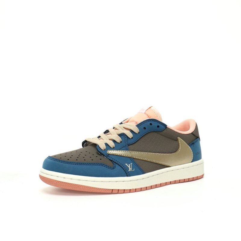 【AT3239】Louis Vuitton x Travis Scott x Nike Air Jordan 1 Low OG SP "Black Myth: Wu kong" ルイ・ヴィトン x トラビス・スコット x ナイキ エア ジョーダン 1 ロウ OG SP "ブラック ミス：ウーコン"