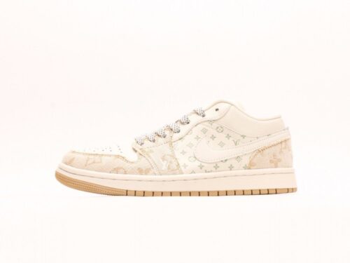 【AT3241】Louis Vuitton x Nike Air Jordan 1 Low OG SPDamier AzurBrownLV Monogram
