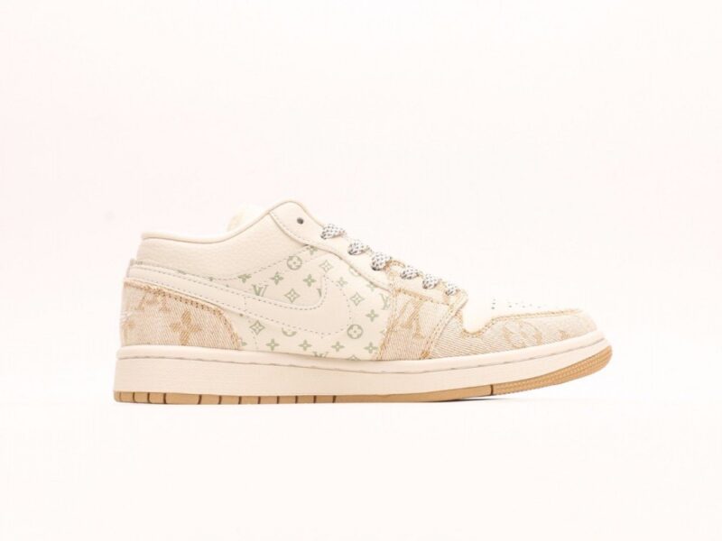 【AT3241】Louis Vuitton x Nike Air Jordan 1 Low OG SPDamier AzurBrownLV Monogram
