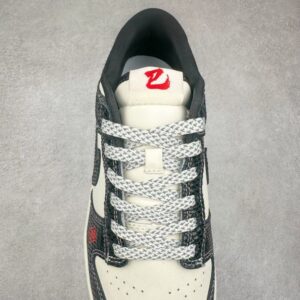 【AT3244】Nike SB Dunk Low Black and White Snake Limited Skateboarding Shoes Nike SBダンクロー ブラックアンドホワイトスネークプリント限定スケートシューズ