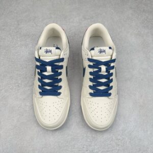 【AT3246】Nike x StüssyコラボDunk Lowブルー＆ホワイトのクラシック - トレンディな必須アイテム、数量限定発売